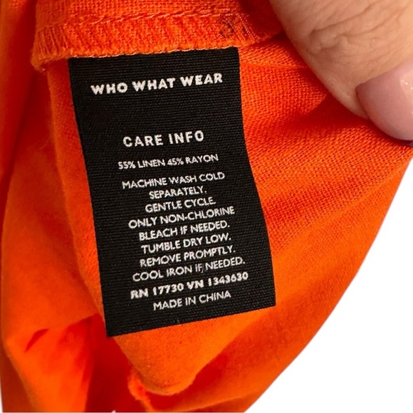 Who What Wear Dress Orange Medium - Picture 10 of 10